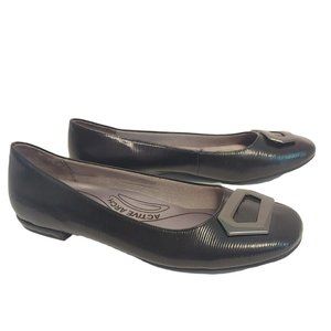 Womens Life Stride Black Active Arch, Soft System Flats Shoes Size 10 W